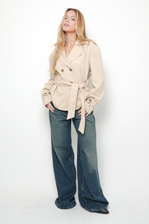 Trench Coat Alfaiataria Caqui