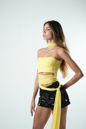 Blusa Tule Amarração