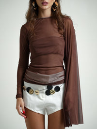 Blusa Assimétrica Tule