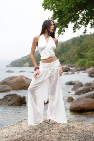 Top Amarração Tule