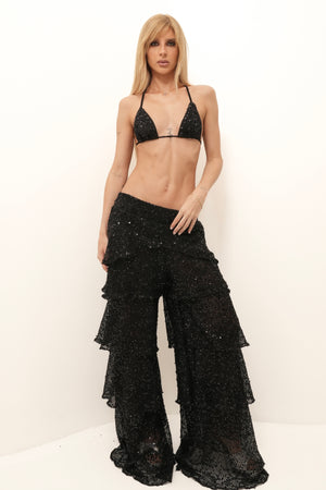 Calça Mia Paetê Darkglow