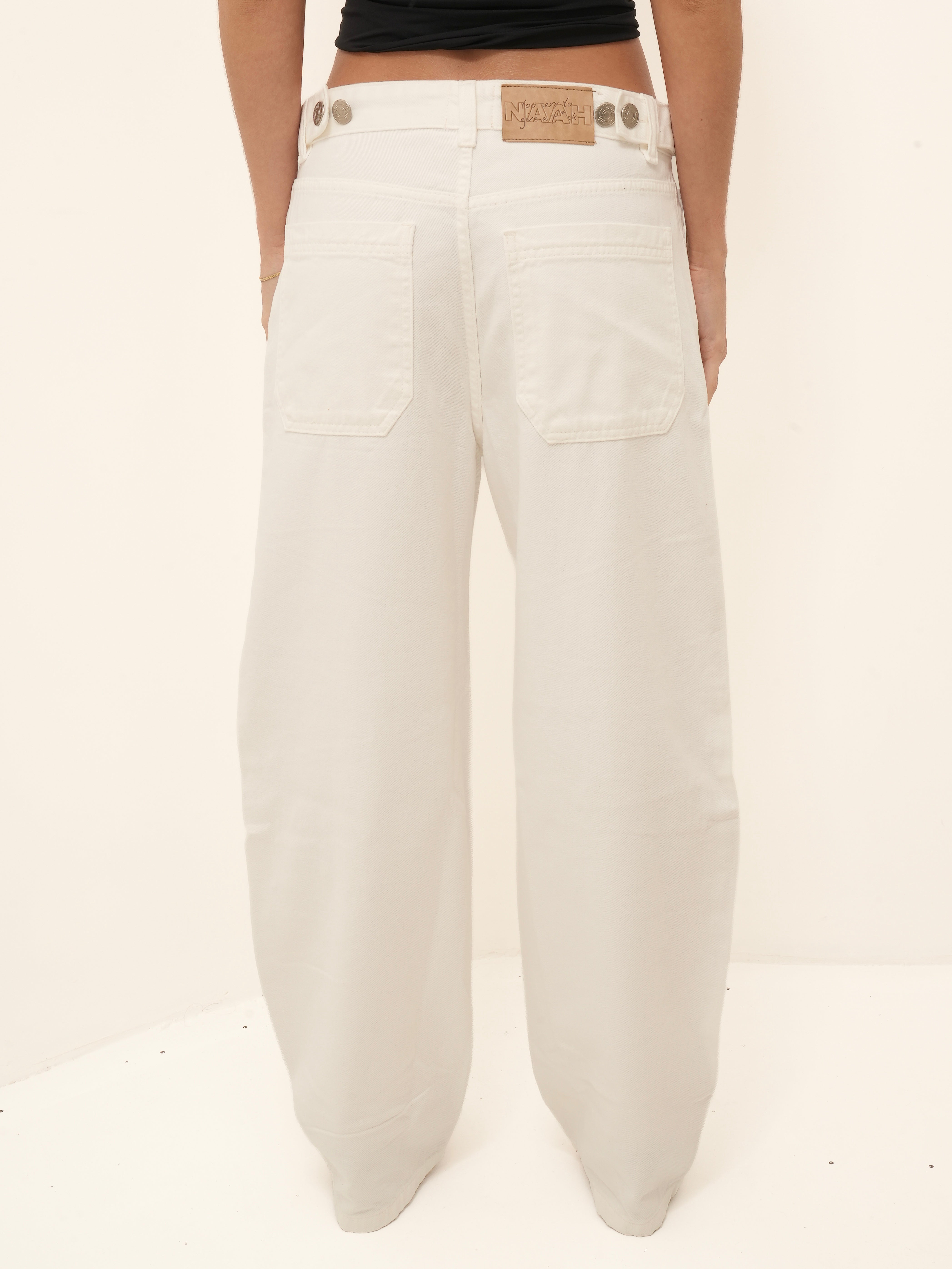 Calça Balloon Sarja Off White
