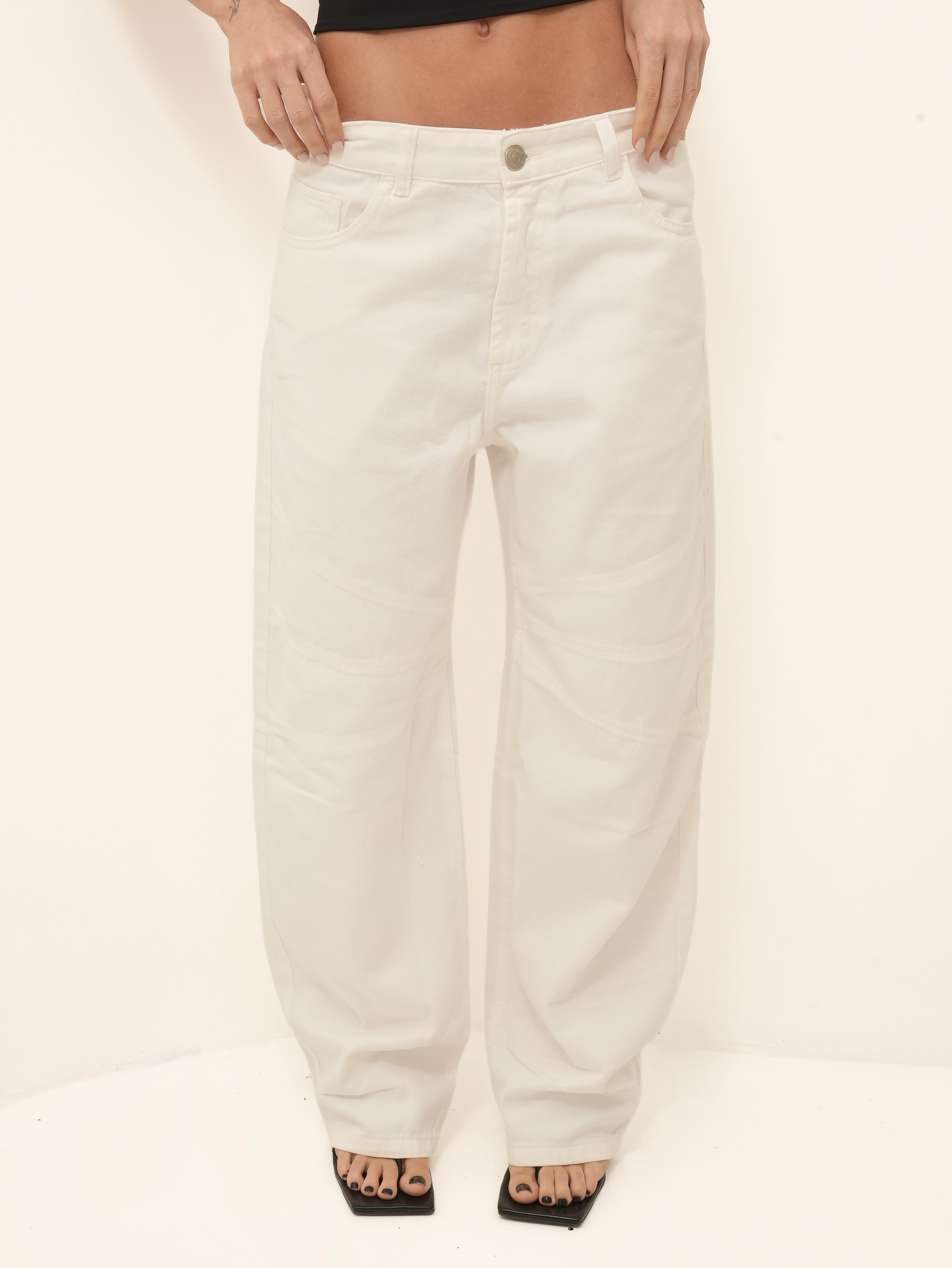Calça Balloon Sarja Off White