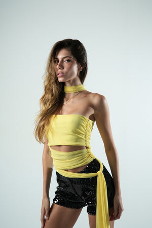 Blusa Tule Amarração