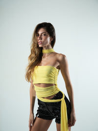 Blusa Tule Amarração