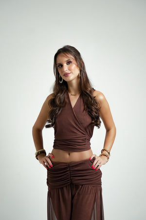 Top Amarração Tule