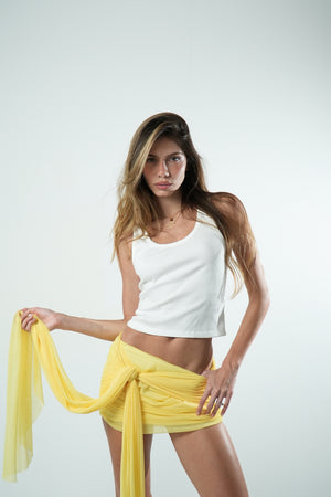 Saia Tule Franzida Amarração