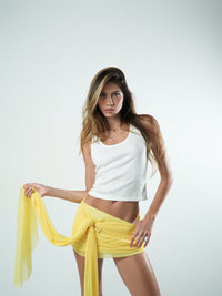 Saia Tule Franzida Amarração