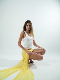 Saia Tule Franzida Amarração