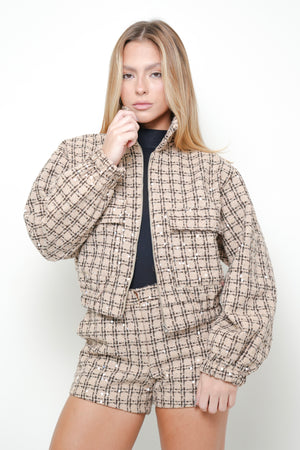 Jaqueta Tweed Paetê
