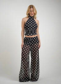Blusa Tule Polka Dots