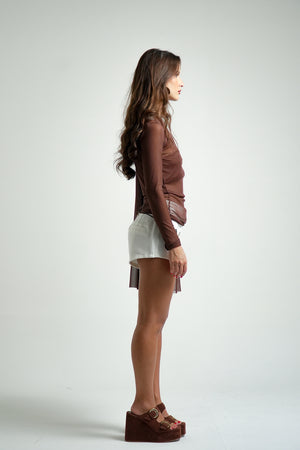 Blusa Assimétrica Tule