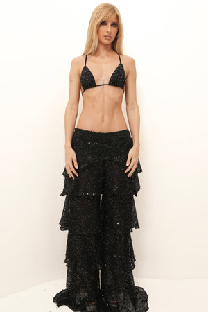 Calça Mia Paetê Darkglow