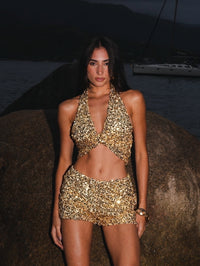 Top Nó Paetê Opium Shine