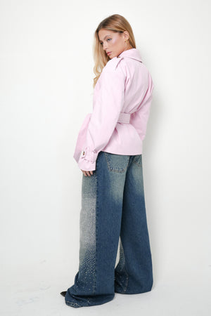 Trench Coat Alfaiataria Rosa
