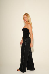 Calça Jeans Franja Destroyed