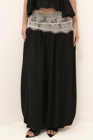 Calça Chiffon Renda