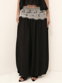 Calça Chiffon Renda
