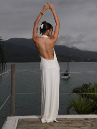 Vestido Longo Decote Costas Midnight