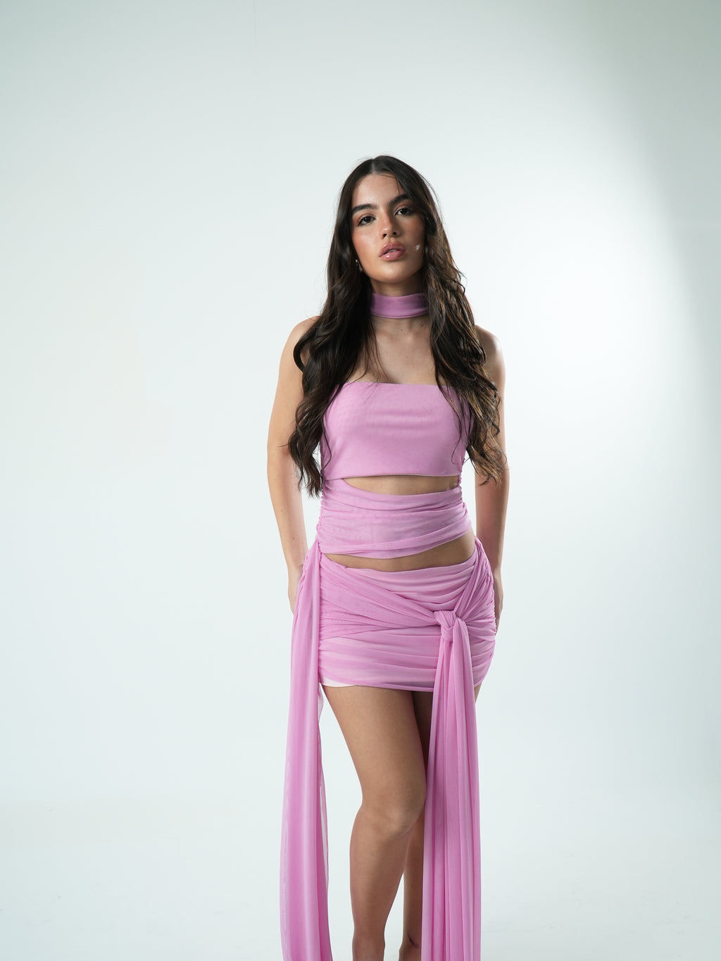 Saia Tule Franzida Amarração