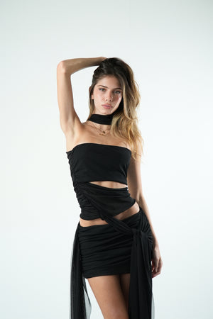 Blusa Tule Amarração