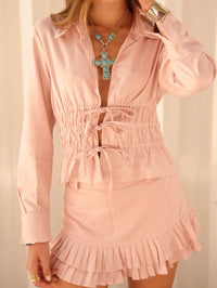 Mini Shorts Saia Noronha Linho