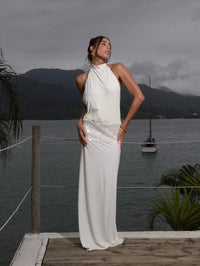 Vestido Longo Decote Costas Midnight