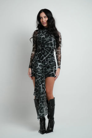 Vestido Manga Longa Tule Wild