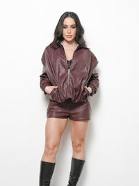 Mini Shorts Couro
