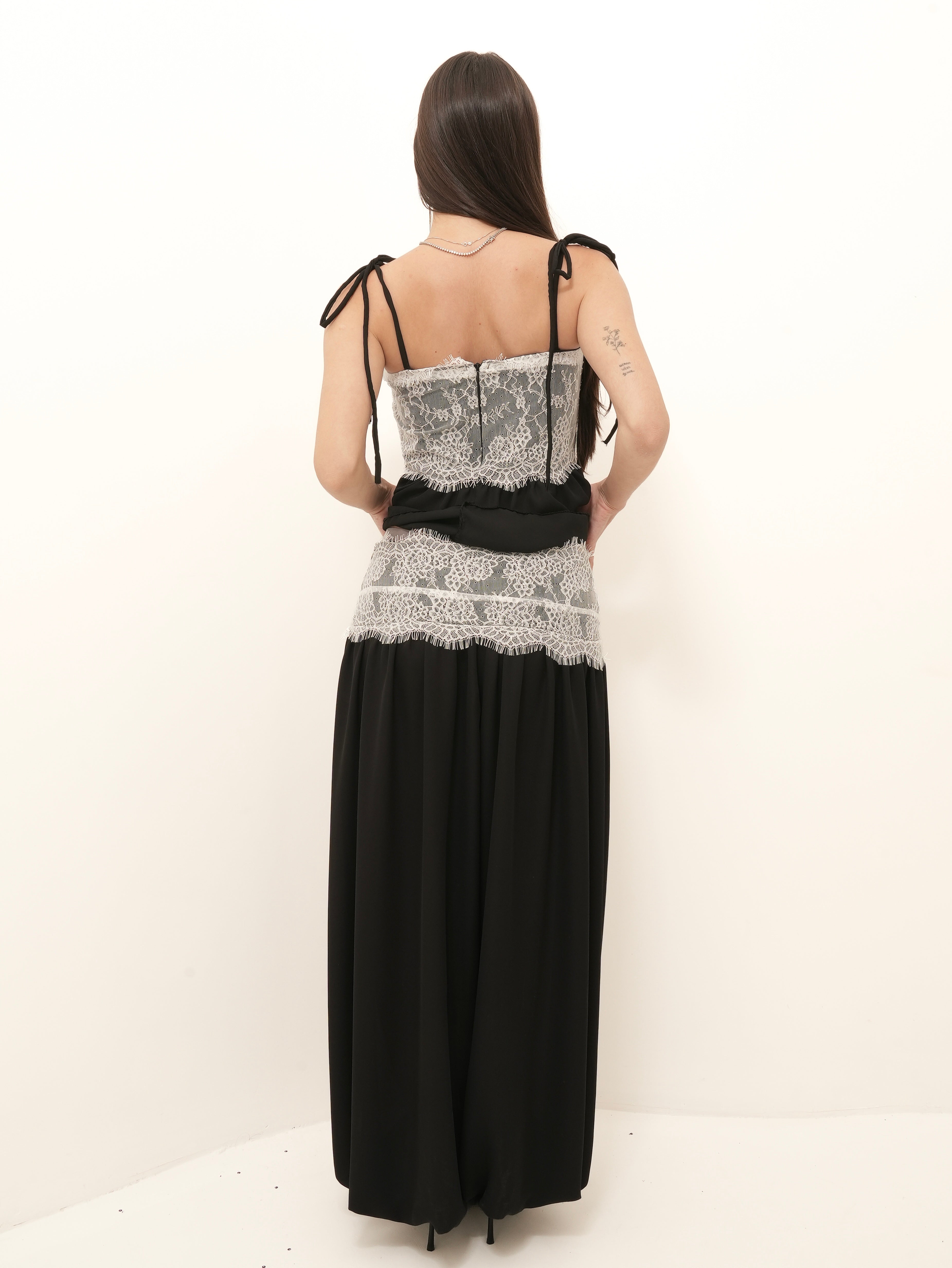 Calça Chiffon Renda