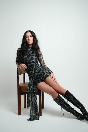 Vestido Manga Longa Tule Wild