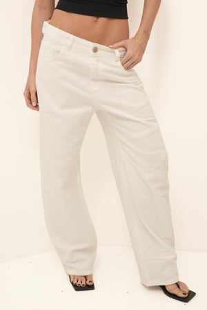 Calça Balloon Sarja Off White