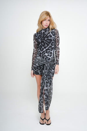 Vestido Manga Longa Tule Wild