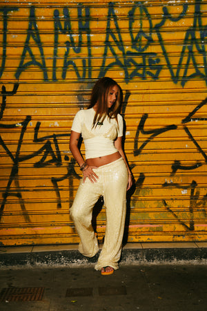 Calça Paetê Ultra Glow