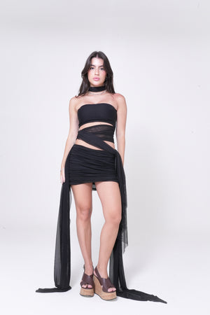 Blusa Tule Amarração