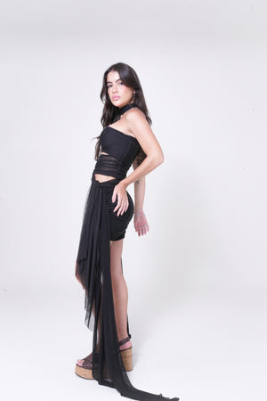 Blusa Tule Amarração