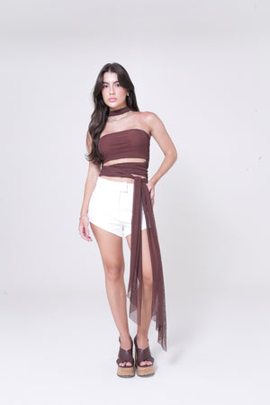 Blusa Tule Amarração