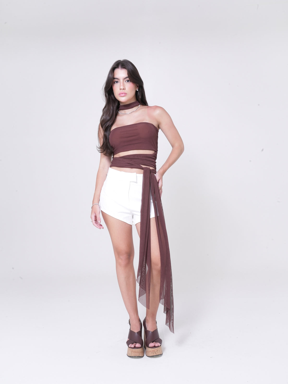 Blusa Tule Amarração