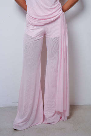 Calça Tule Flare Amarração