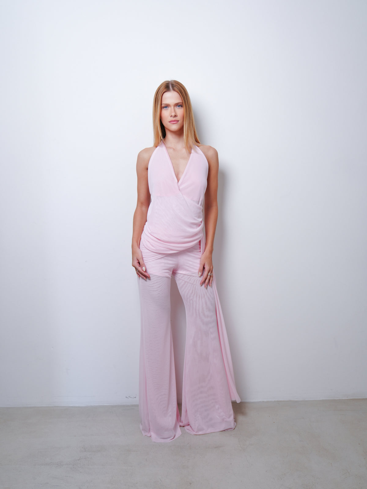 Calça Tule Flare Amarração
