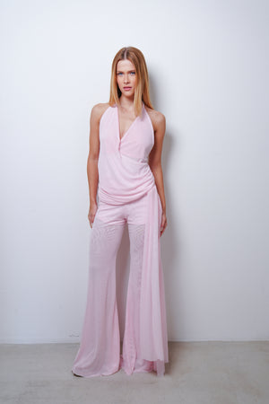 Calça Tule Flare Amarração