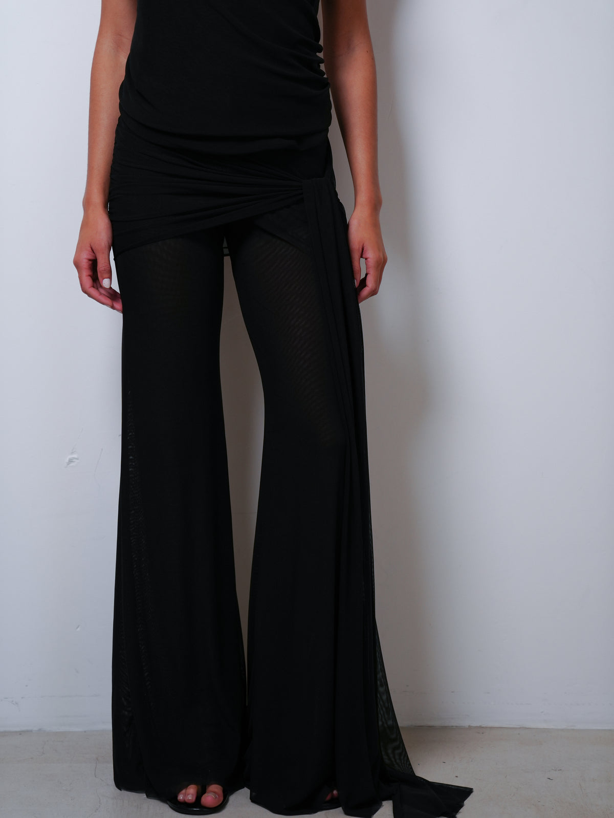 Calça Tule Flare Amarração