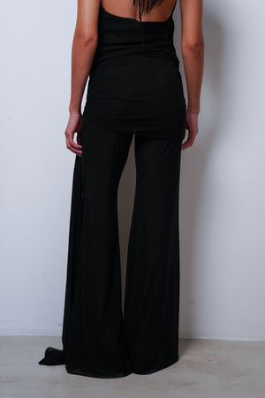 Calça Tule Flare Amarração