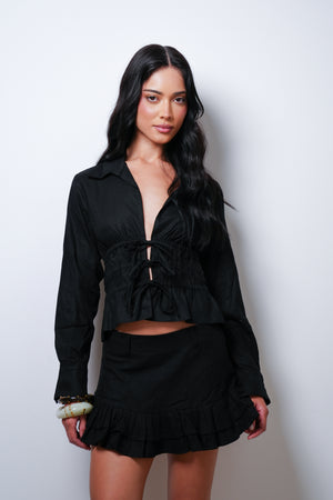 Mini Shorts Saia Noronha Linho