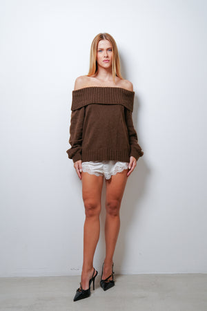 Tricot Regina Marrom