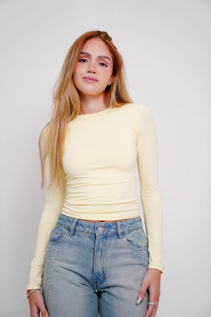 Baby Tee Manga Longa