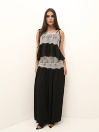Calça Chiffon Renda