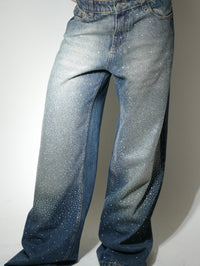 Calça Jeans Super Wide Dirty Crystal