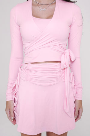 Cropped Manga Longa Amarração Wellness