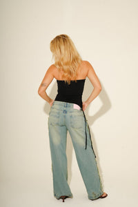 Calça Jeans Franja Destroyed